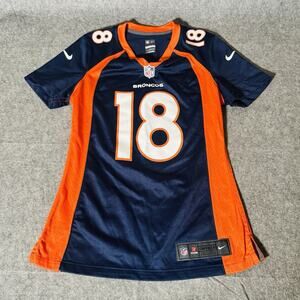 Nike NFL Peyton Manning Broncos Jersey Women’s Size Small Orange/blue Game Day
